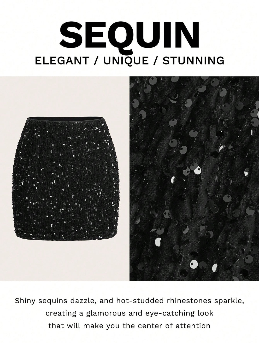 Fustă mini SHEIN, negru