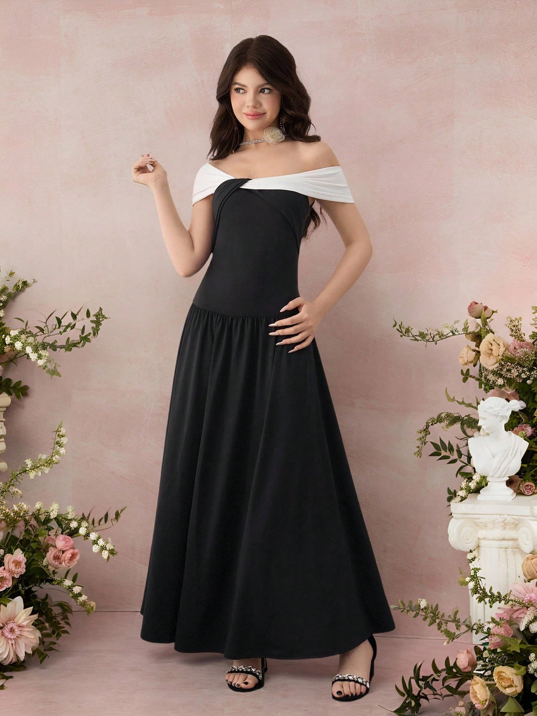 Rochie lungă SHEIN, negru