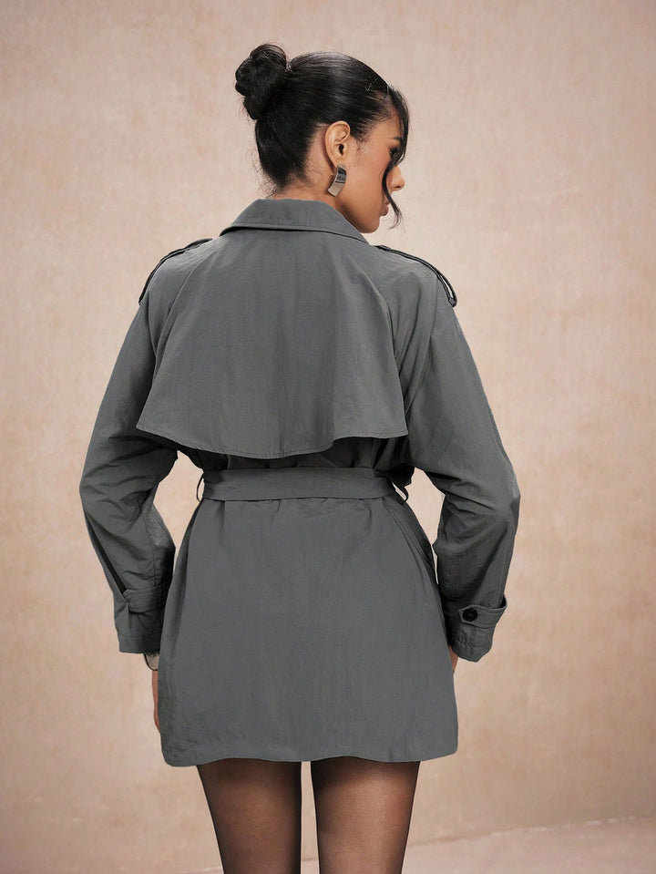 Trench SHEIN, gri