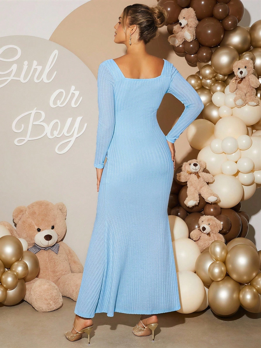 Rochie maxi SHEIN, albastru