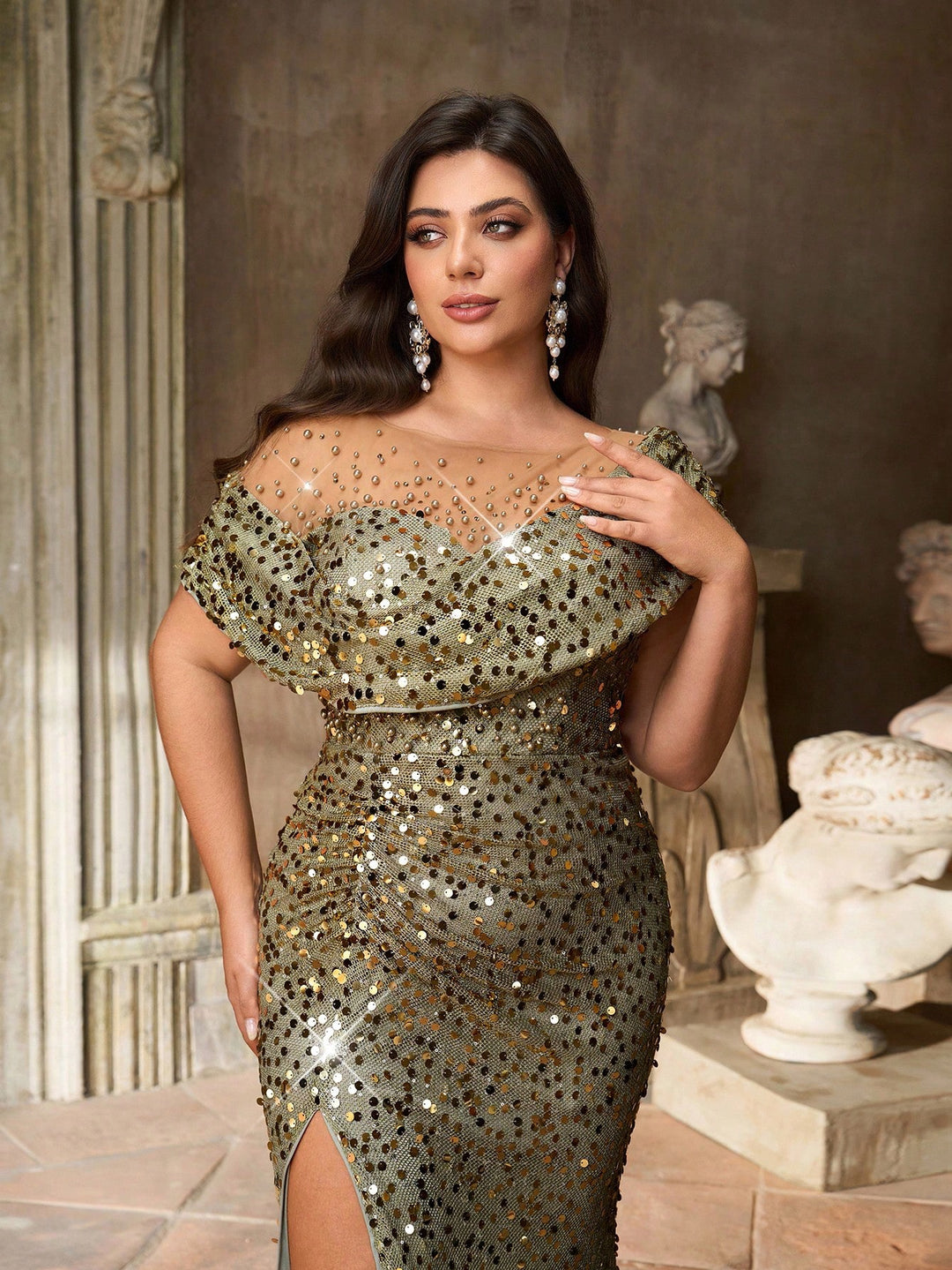 Rochie de ocazie SHEIN, verde