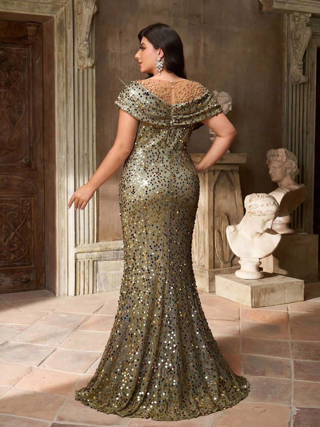 Rochie de ocazie SHEIN, verde