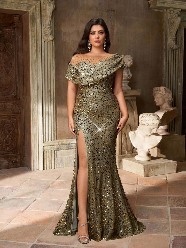 Rochie de ocazie SHEIN, verde