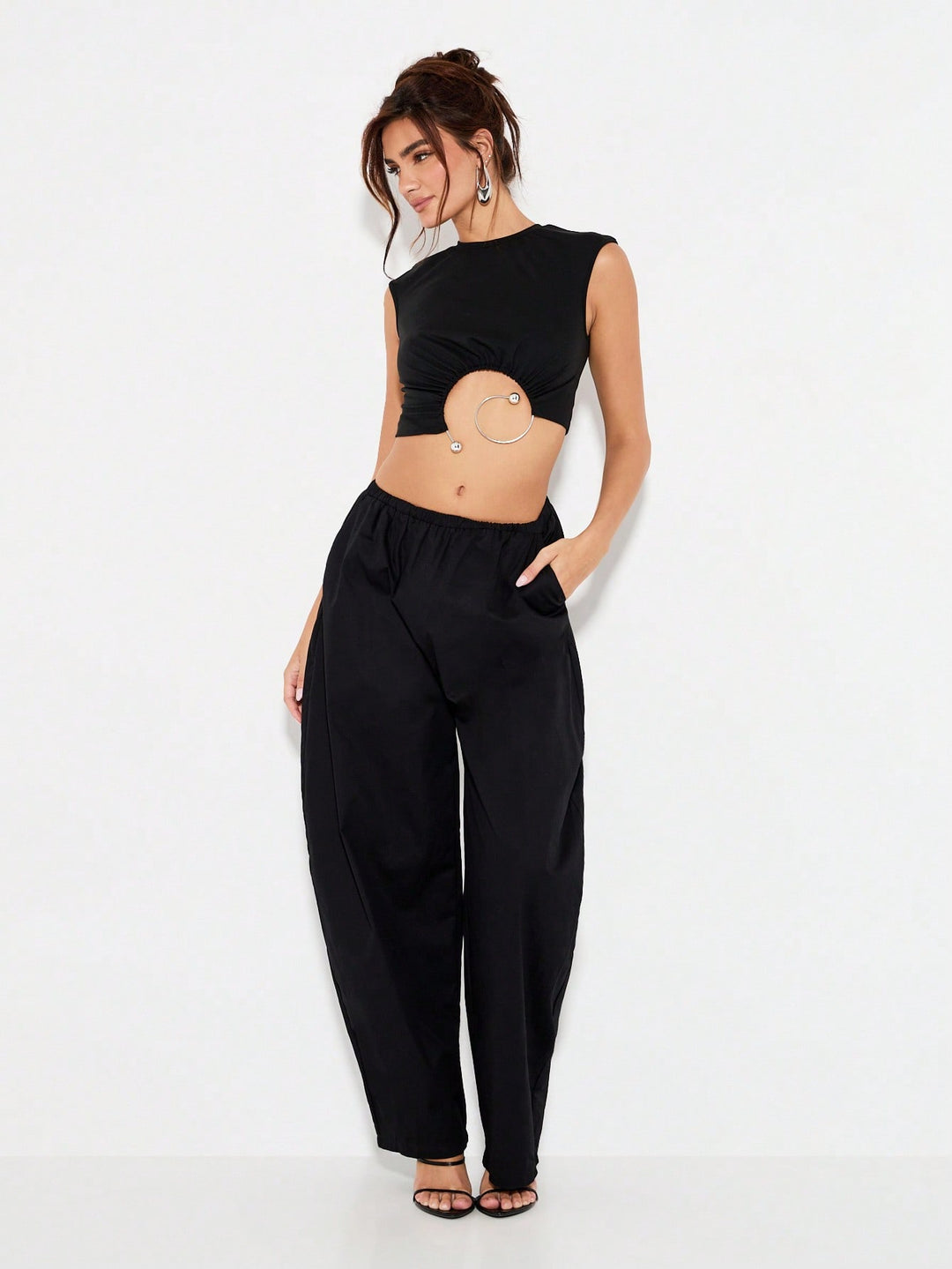 Pantaloni SHEIN, negru