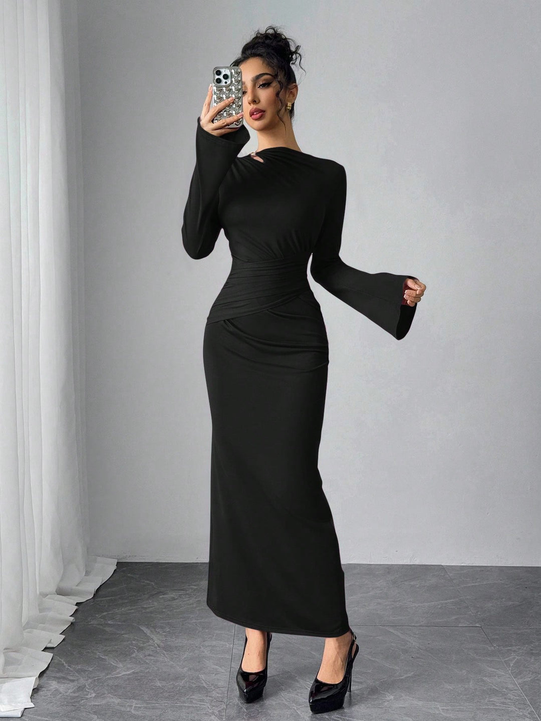 Rochie maxi SHEIN, negru