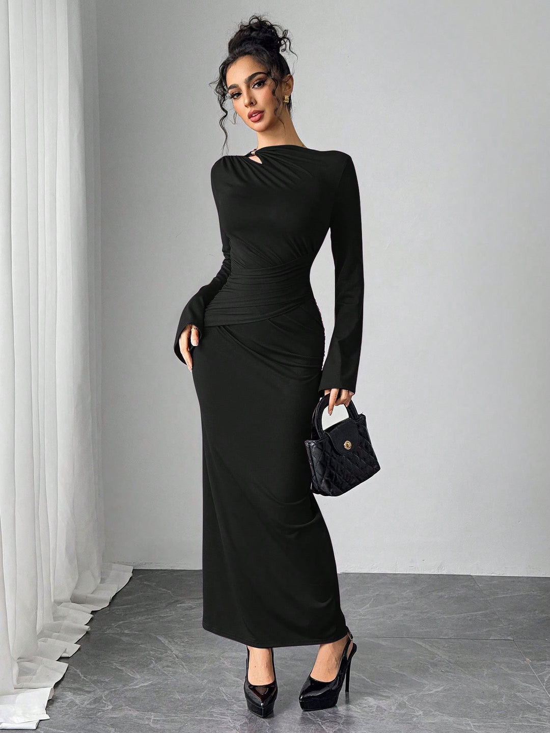 Rochie maxi SHEIN, negru
