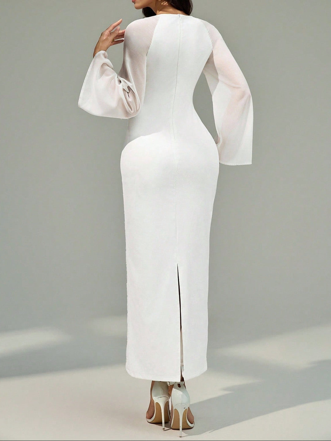 Rochie maxi SHEIN, alb
