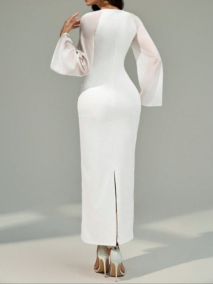 Rochie maxi SHEIN, alb