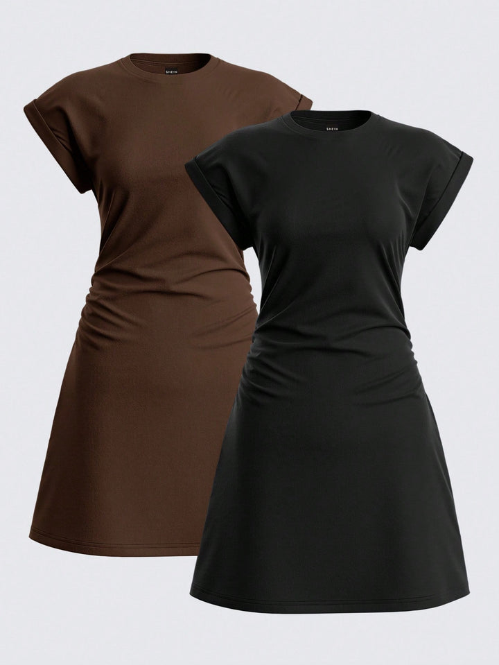Rochie mini SHEIN, maro