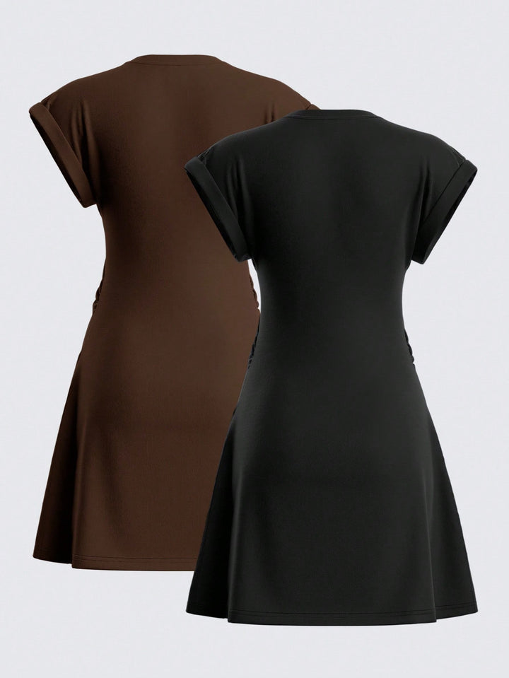Rochie mini SHEIN, maro