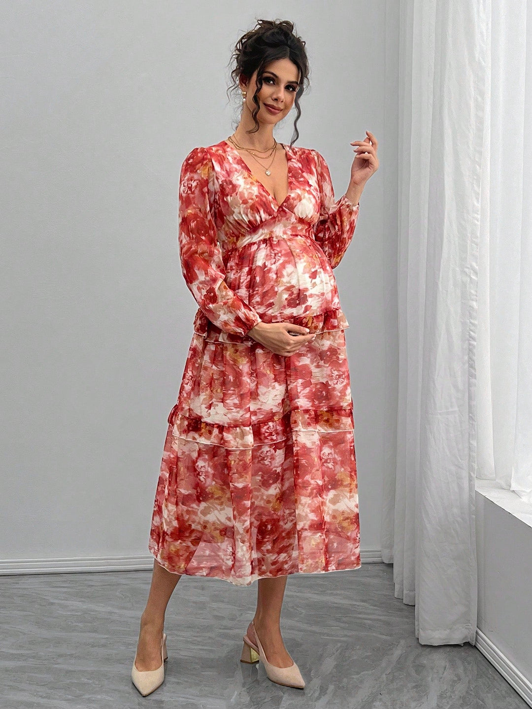 Rochie midi SHEIN, mix culori