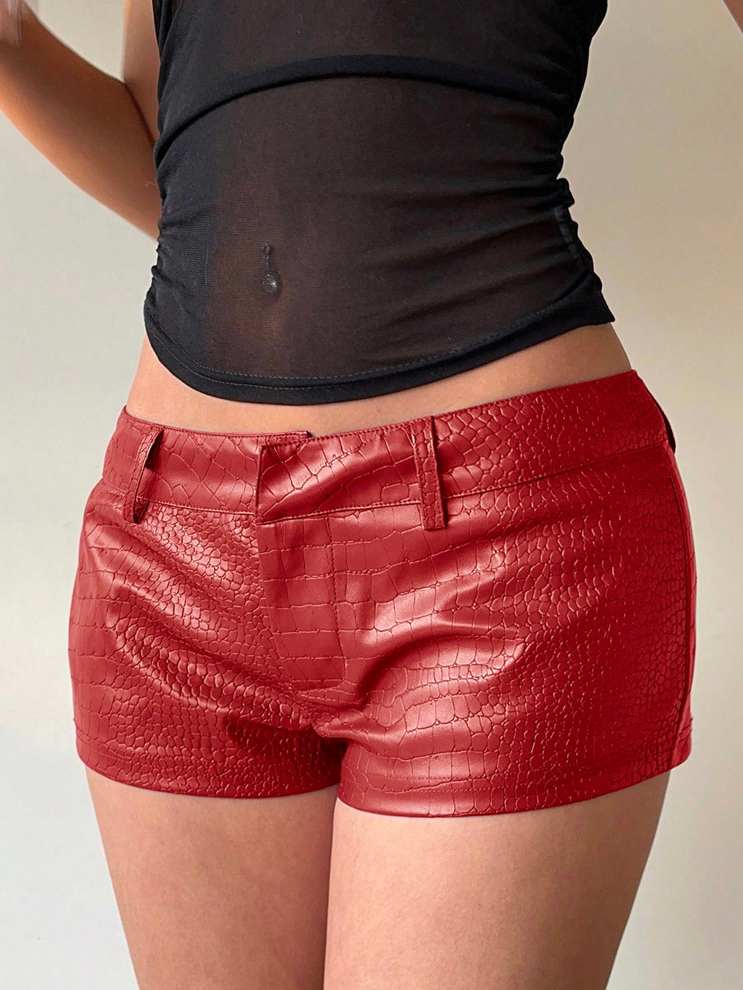 Pantaloni scurți SHEIN, roșu