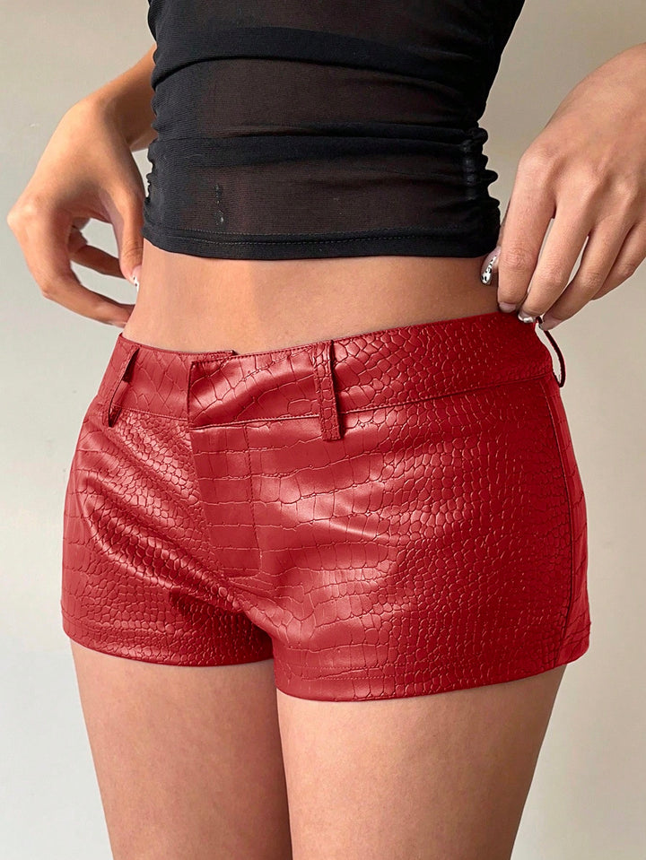 Pantaloni scurți SHEIN, roșu