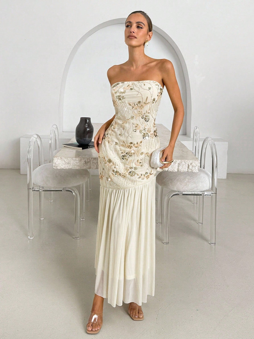 Rochie maxi SHEIN, galben