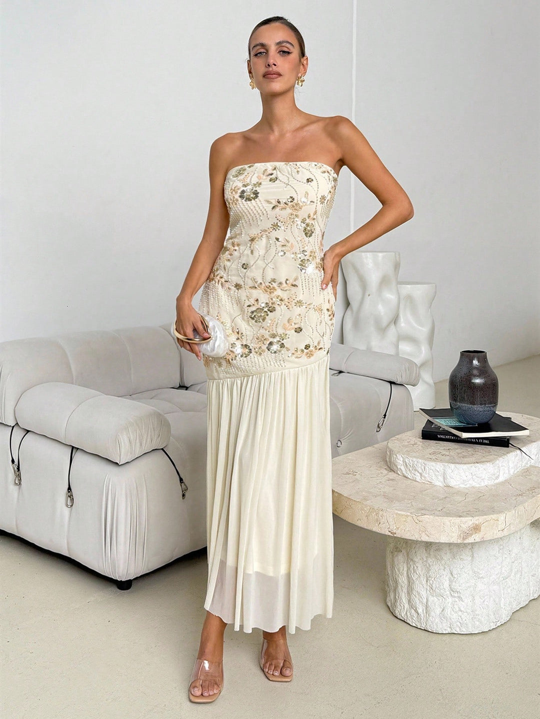 Rochie maxi SHEIN, galben