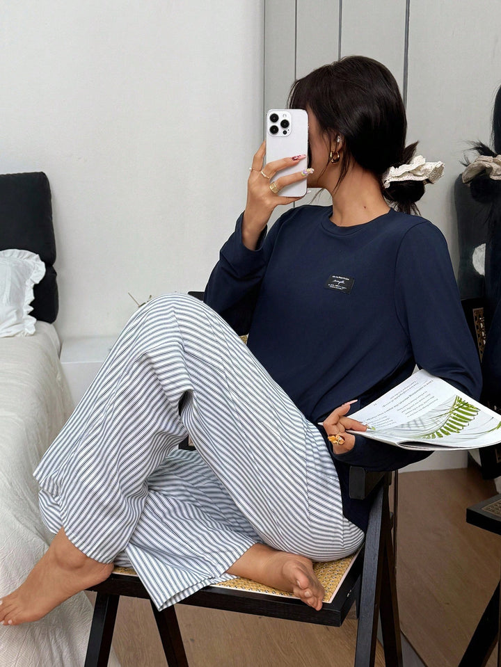 Pijama SHEIN, albastru