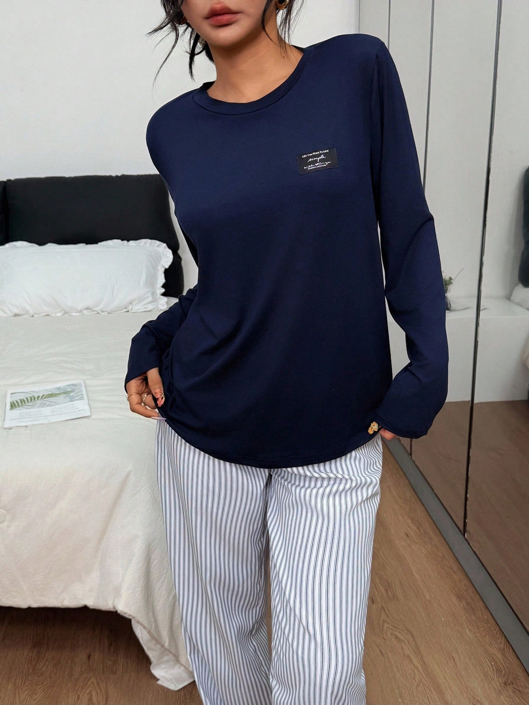Pijama SHEIN, albastru