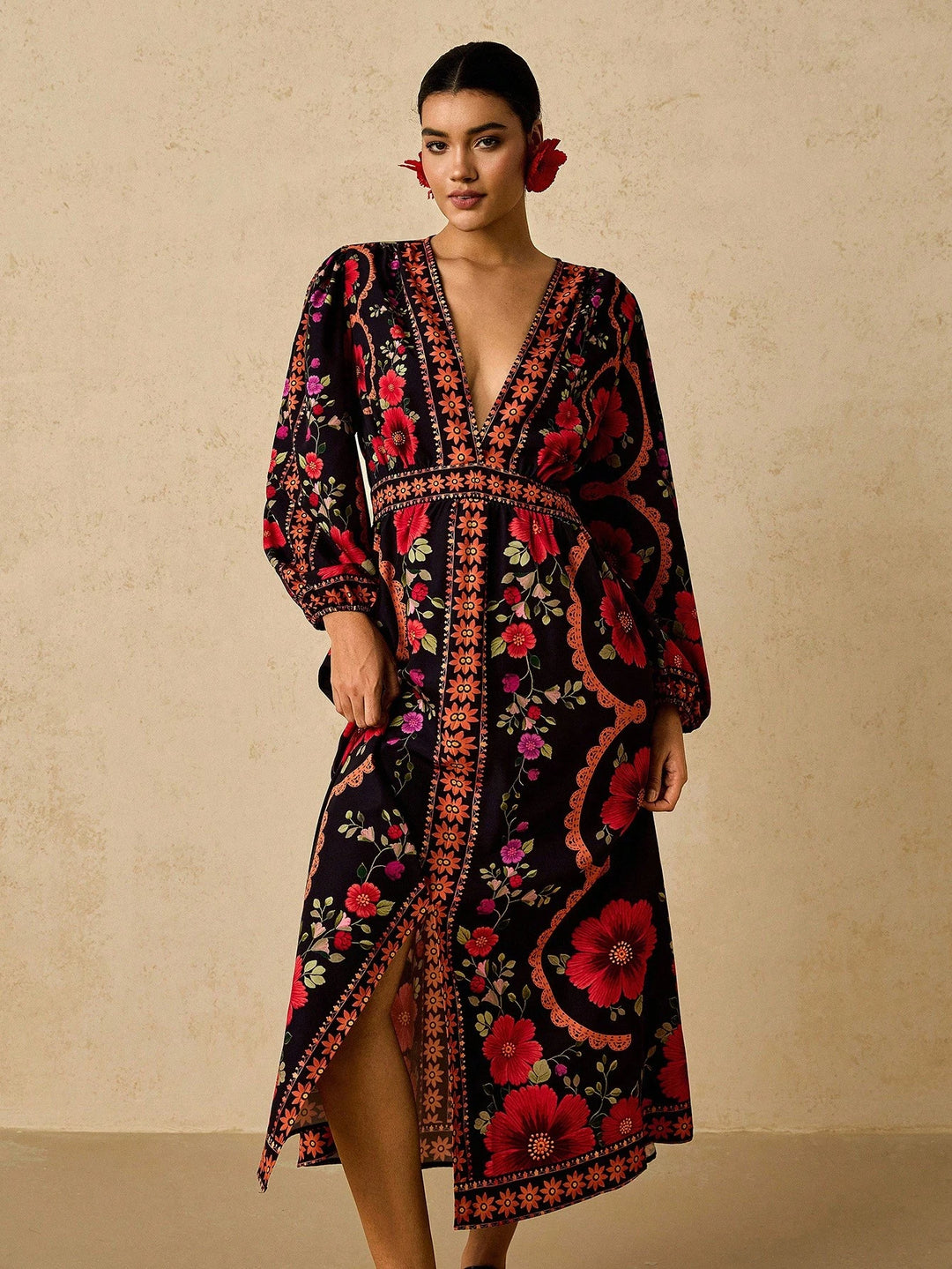 Rochie midi SHEIN, mix culori