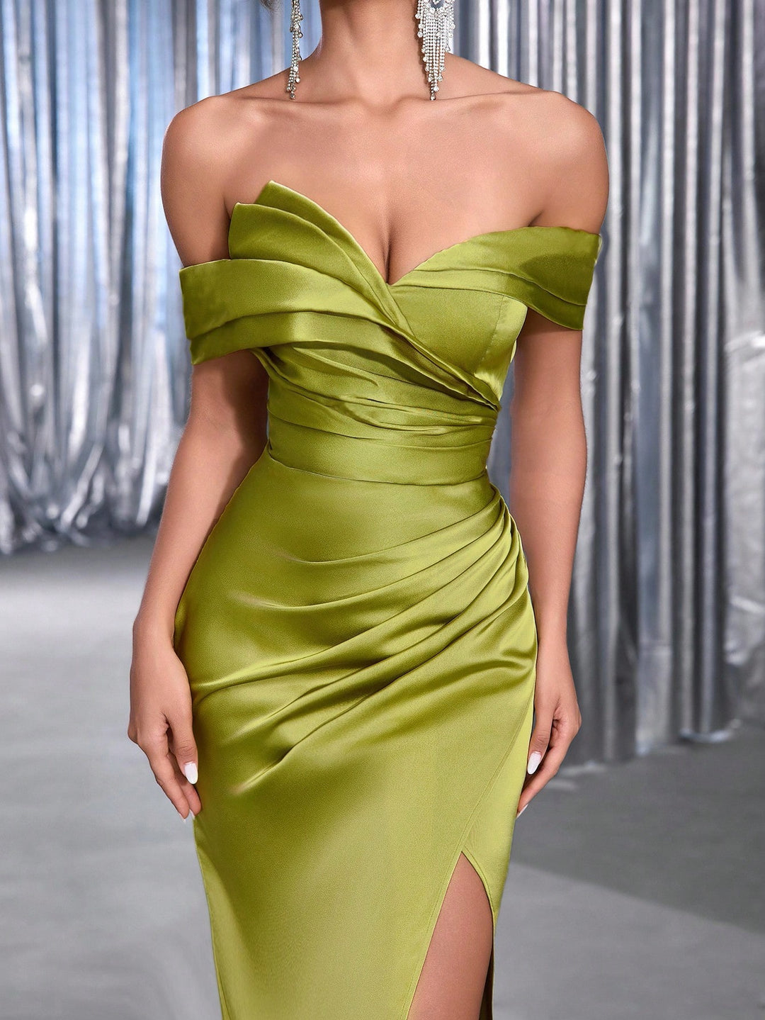 Rochie maxi SHEIN, verde