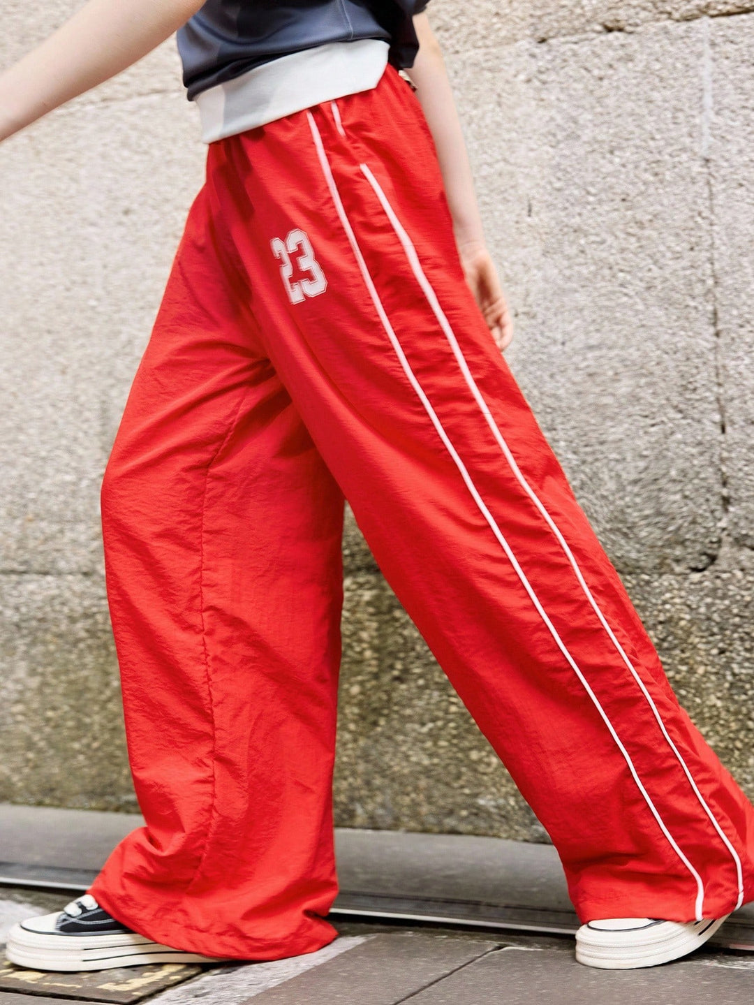 Pantaloni SHEIN, roșu