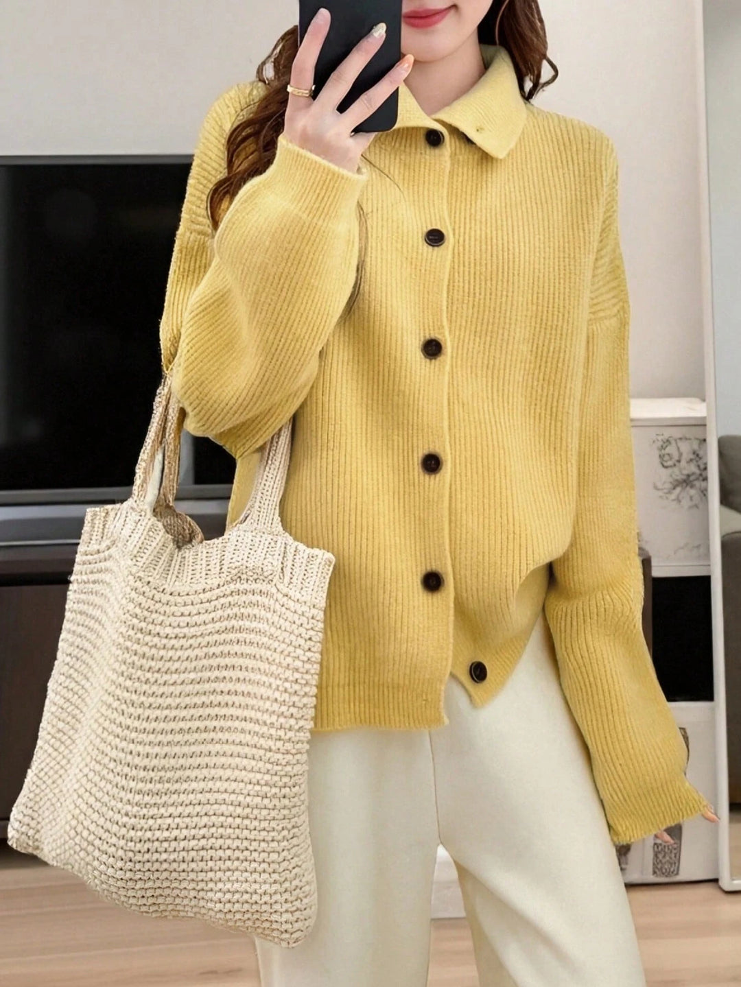 Cardigan SHEIN, galben