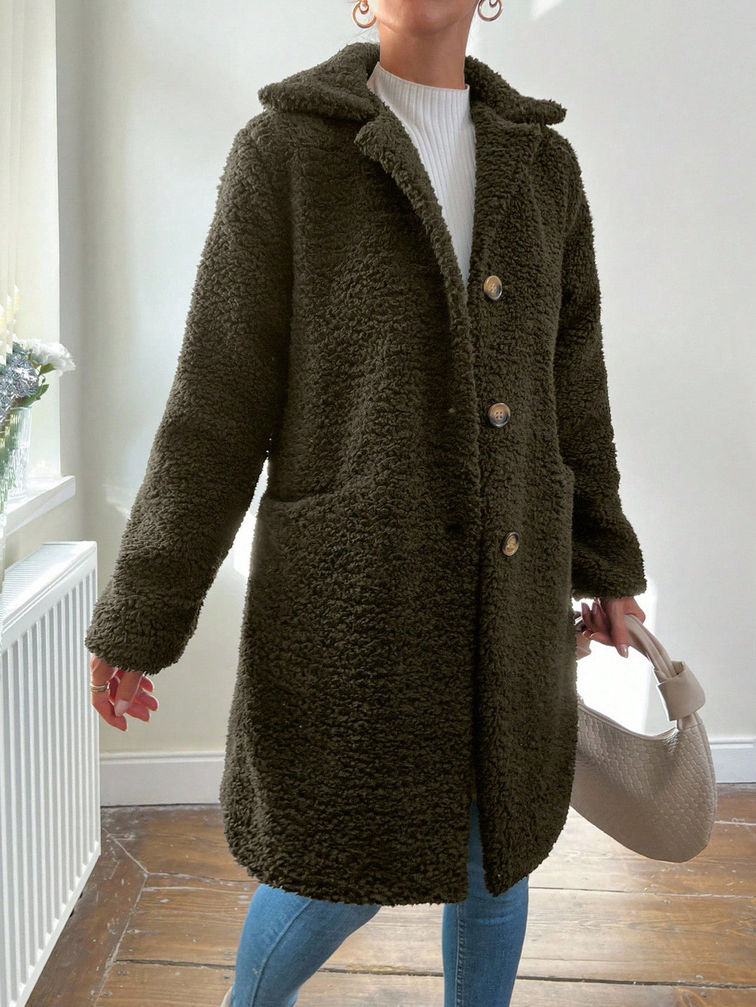 Palton SHEIN, verde