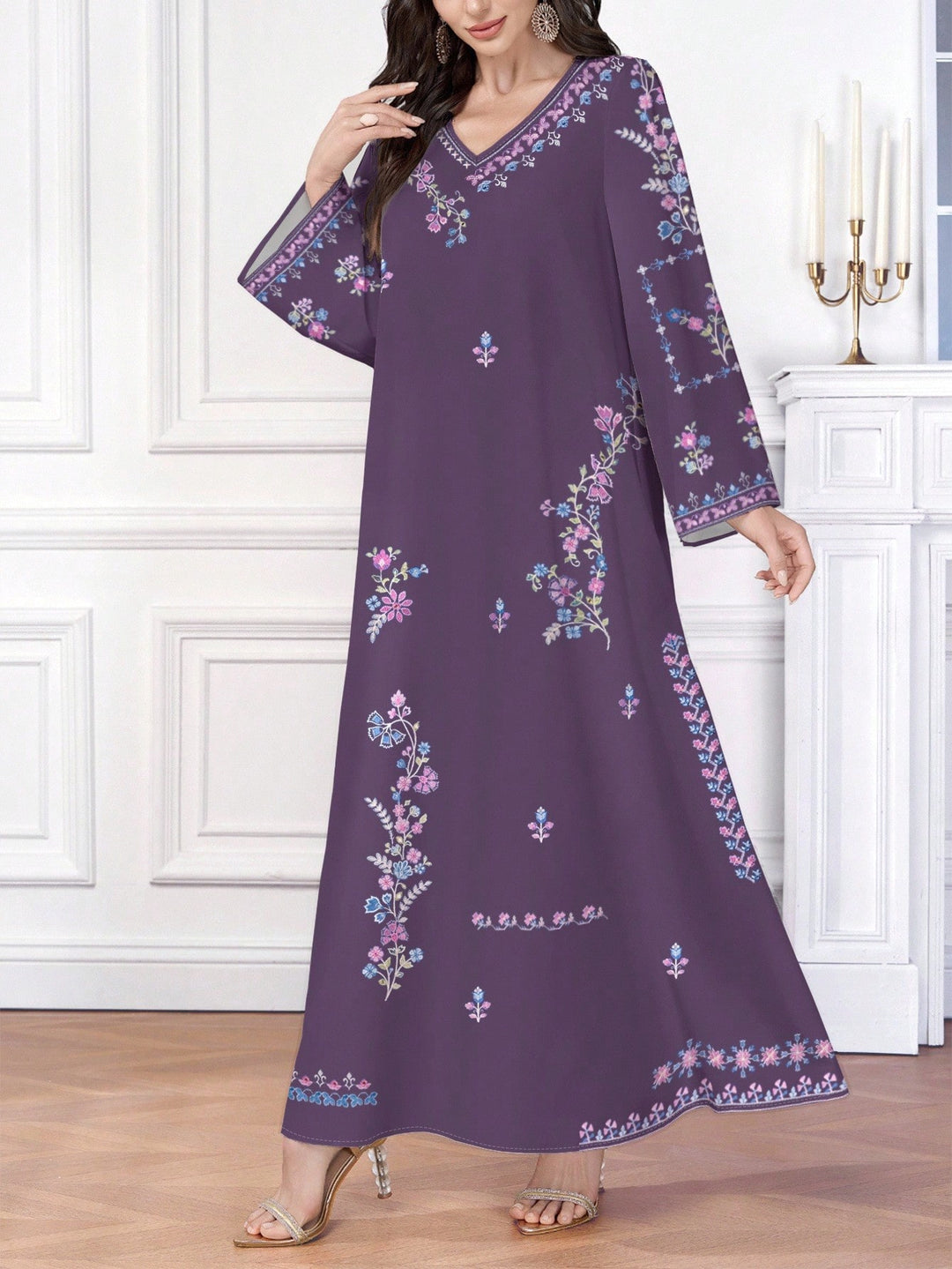 Rochie maxi SHEIN, mix culori