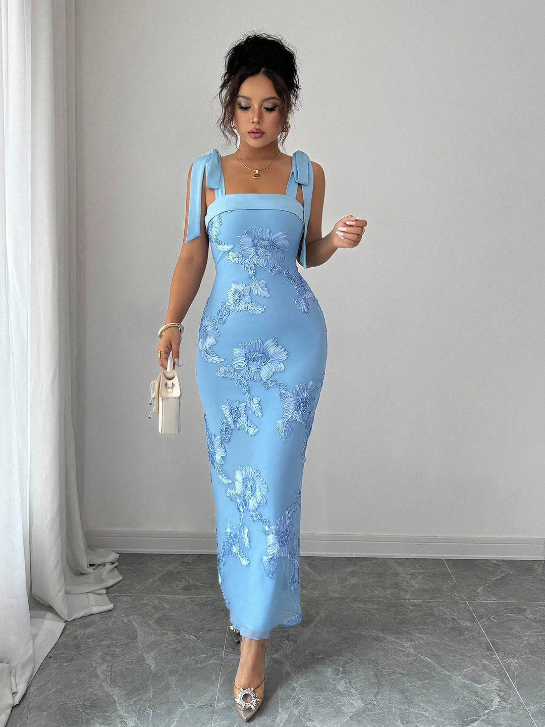SHEIN maxi ruha, kék