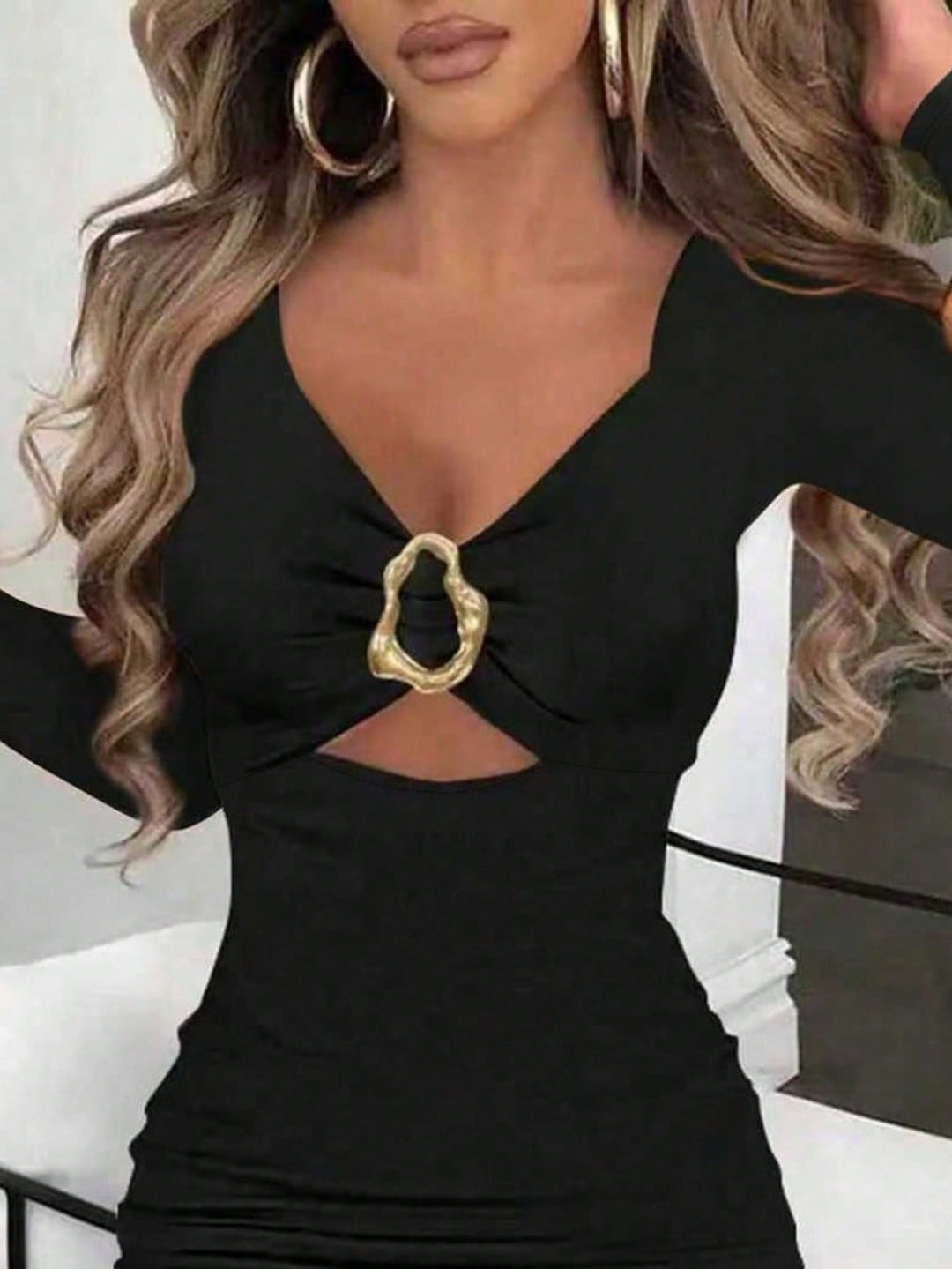 SHEIN maxi ruha, fekete