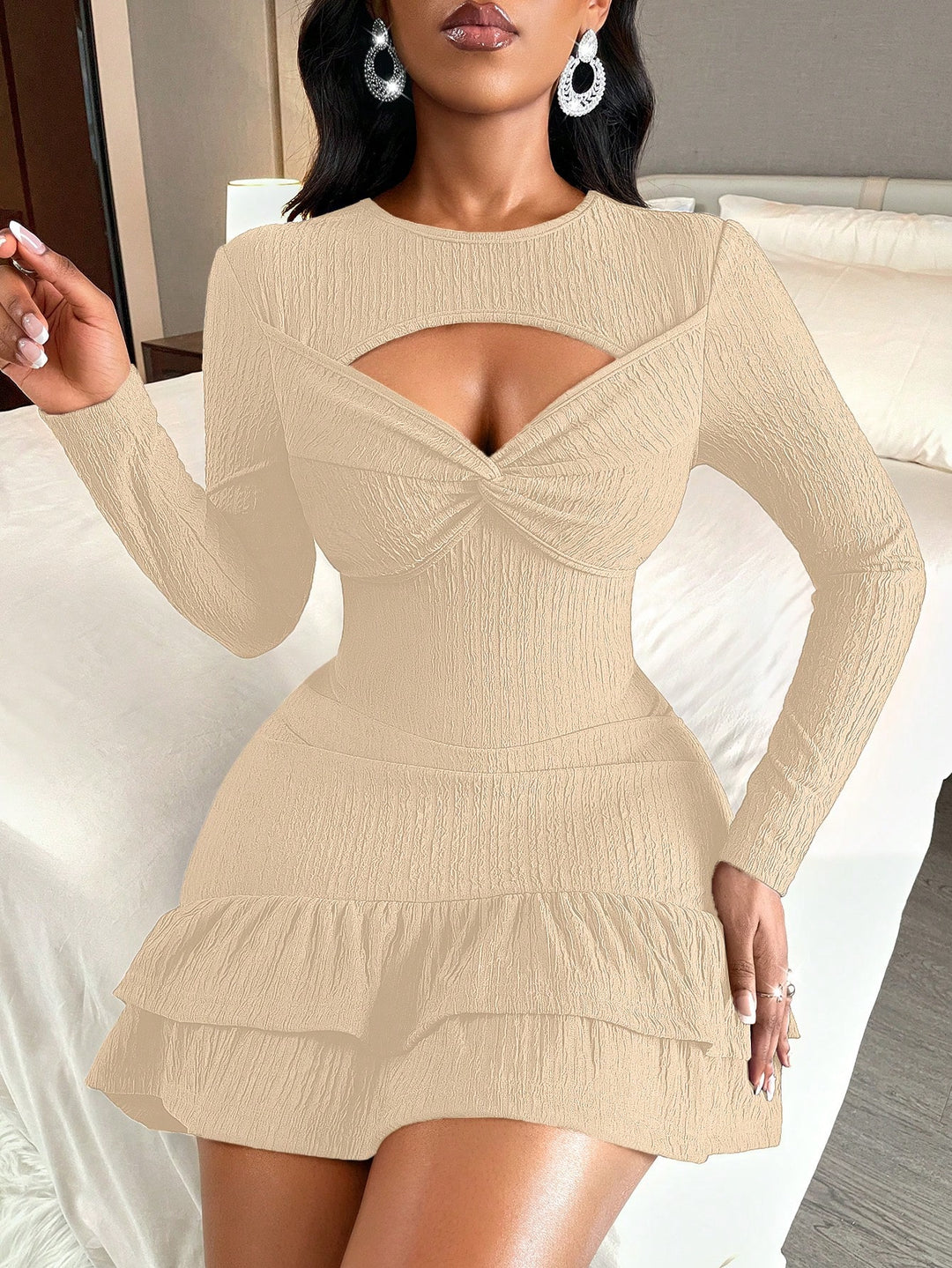 Rochie mini SHEIN, bej