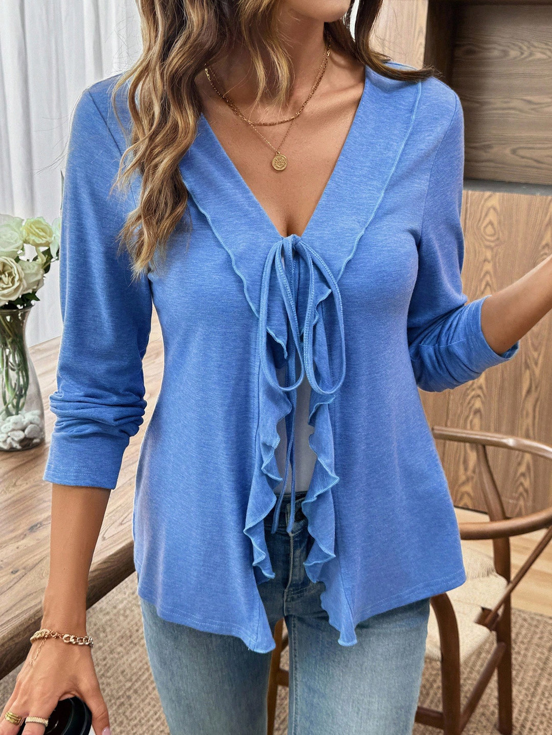 Cardigan SHEIN, albastru