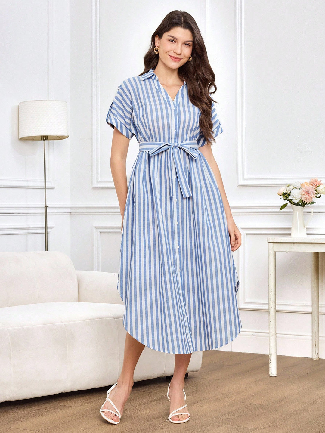 Rochie midi SHEIN, albastru