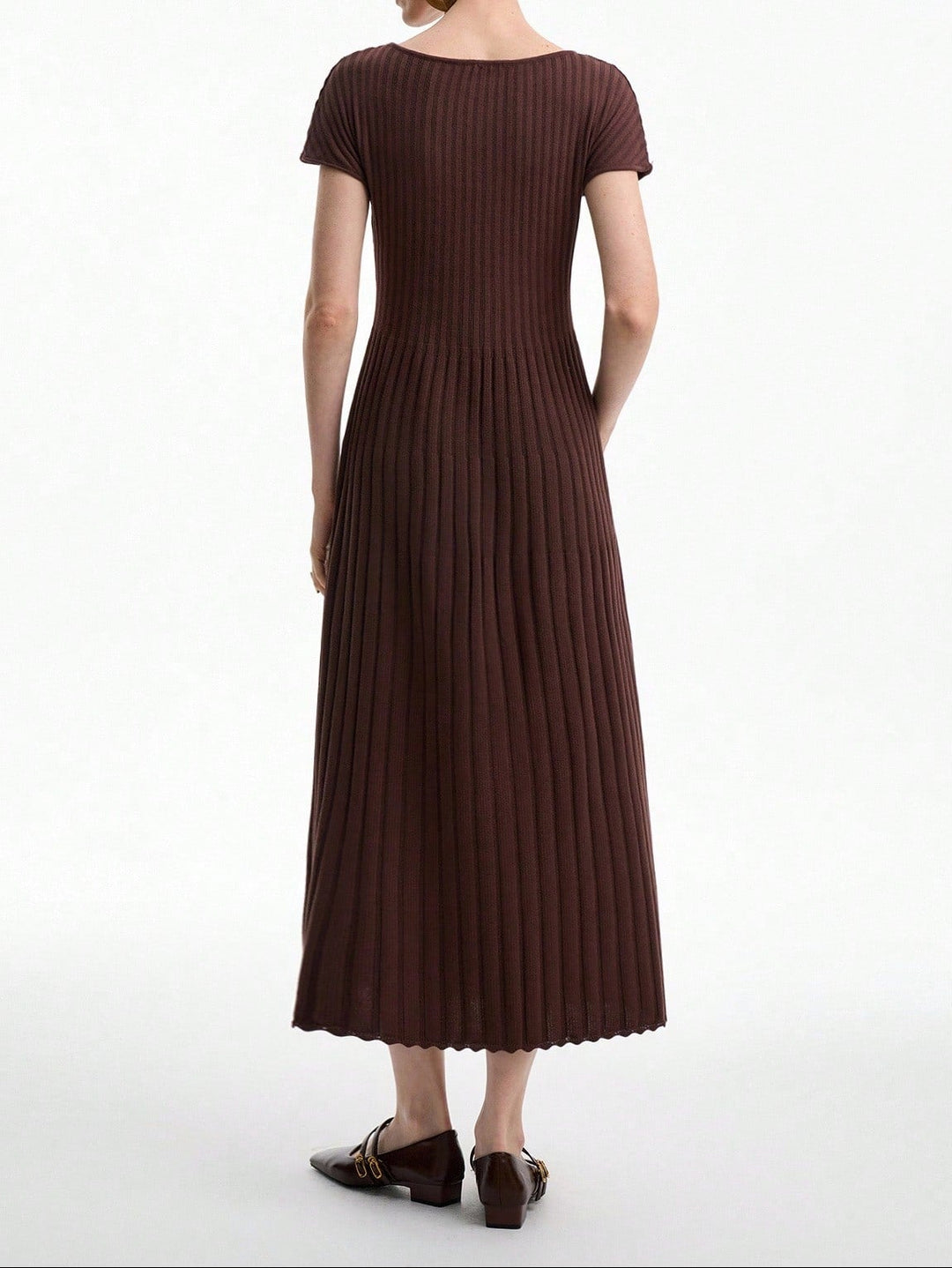Rochie midi SHEIN, maro