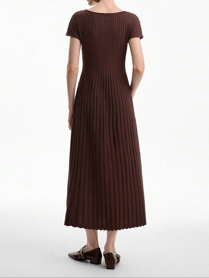 Rochie midi SHEIN, maro