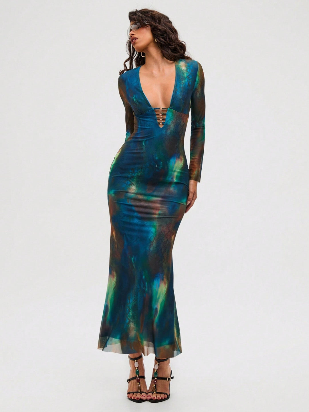 Rochie maxi SHEIN, mix culori
