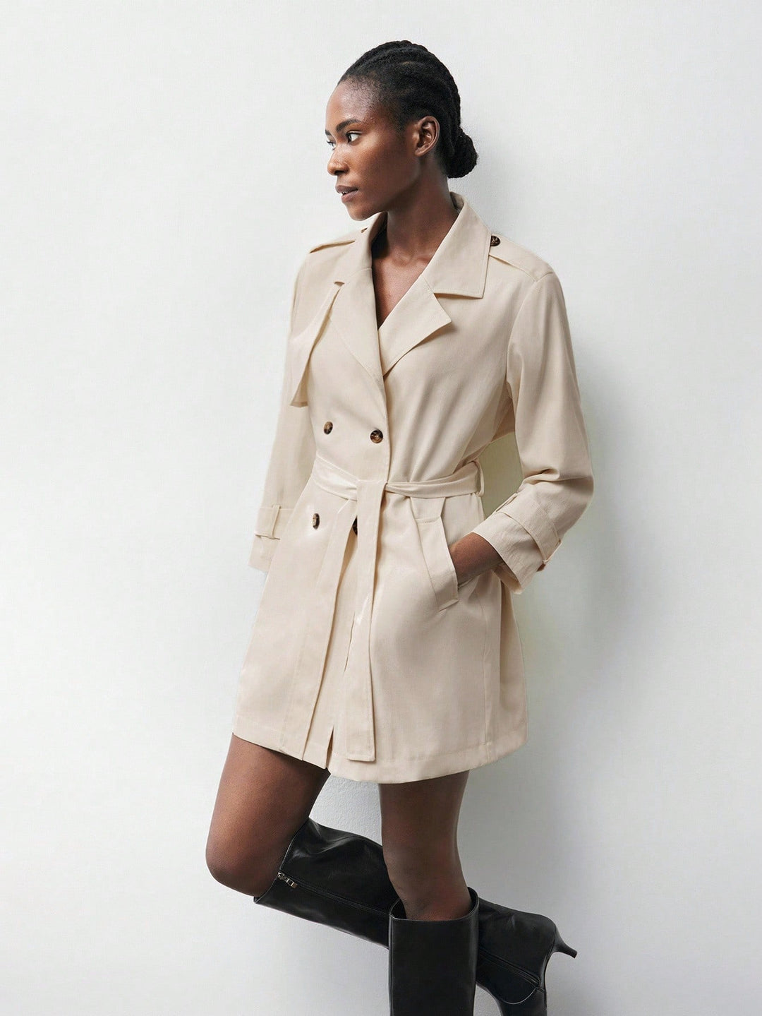 Trench SHEIN, kaki