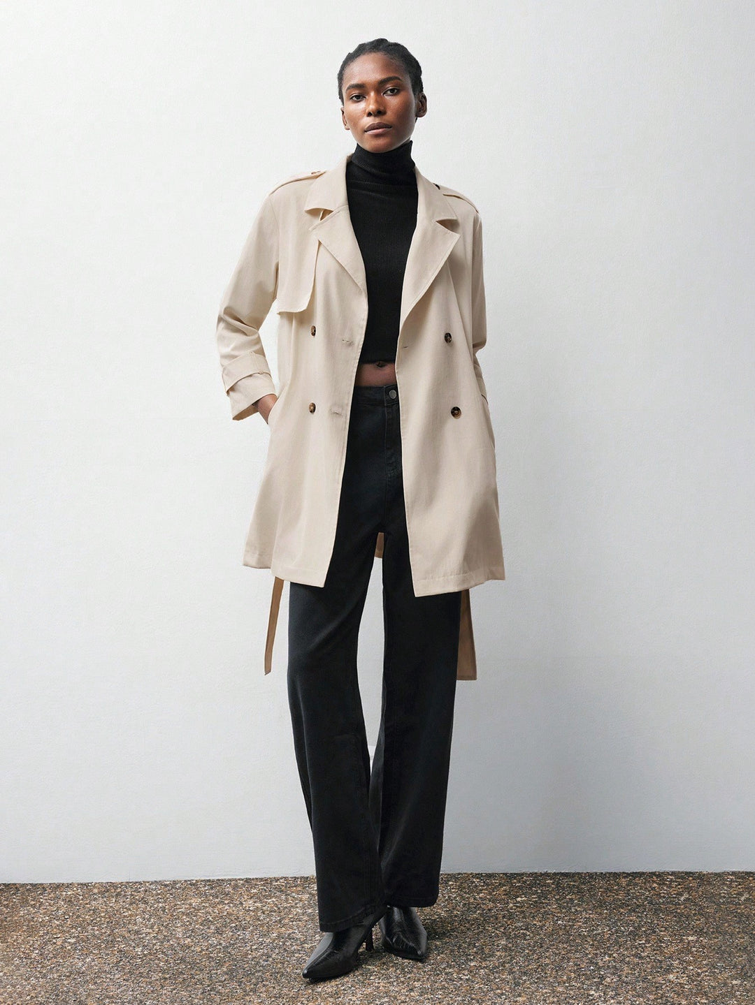 Trench SHEIN, kaki