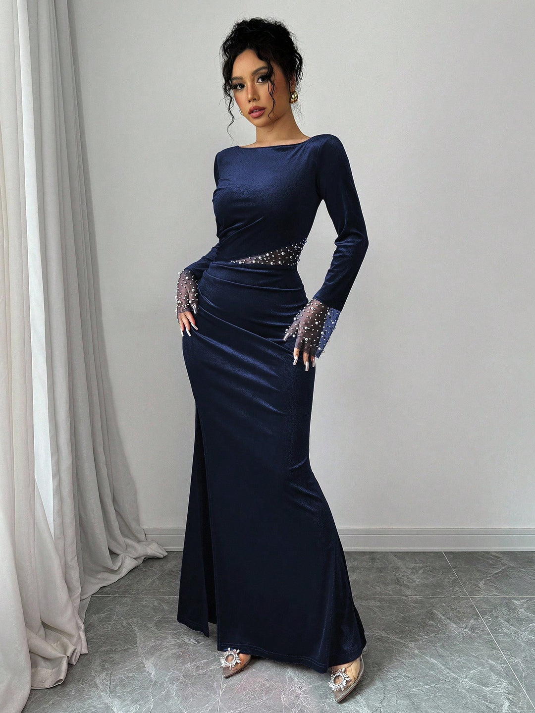 Rochie maxi SHEIN, albastru