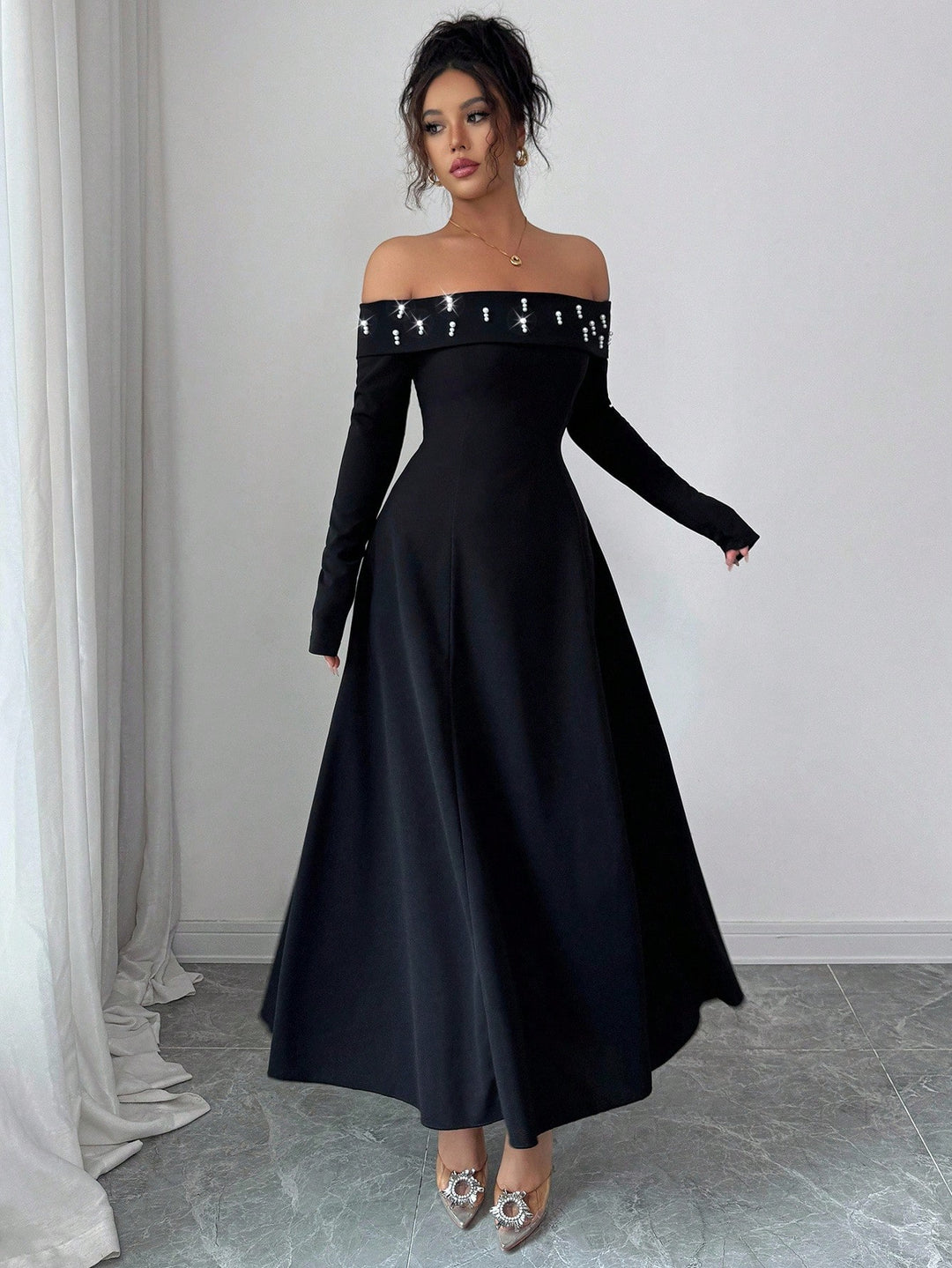Rochie maxi SHEIN, negru
