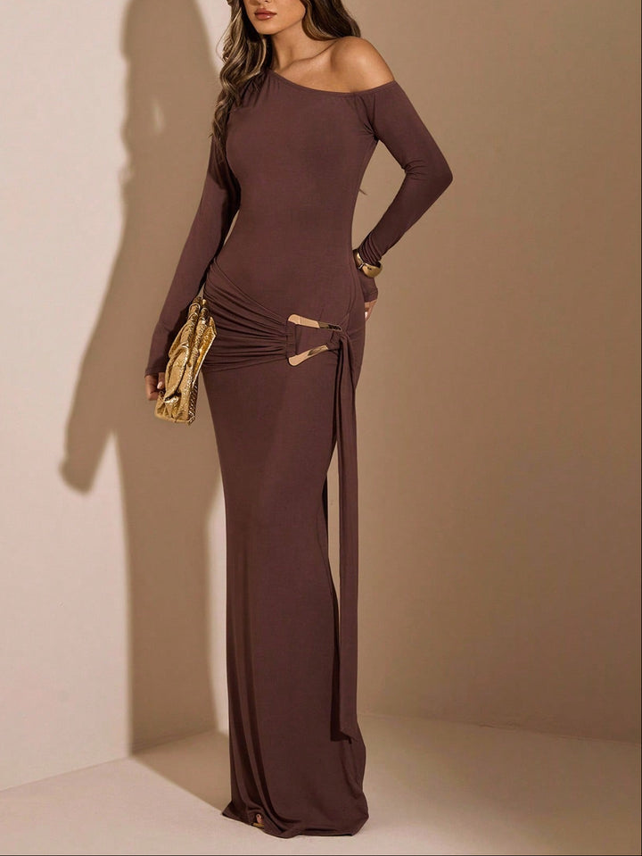 Rochie maxi SHEIN, maro
