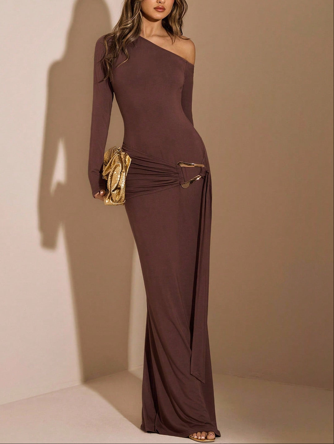 Rochie maxi SHEIN, maro