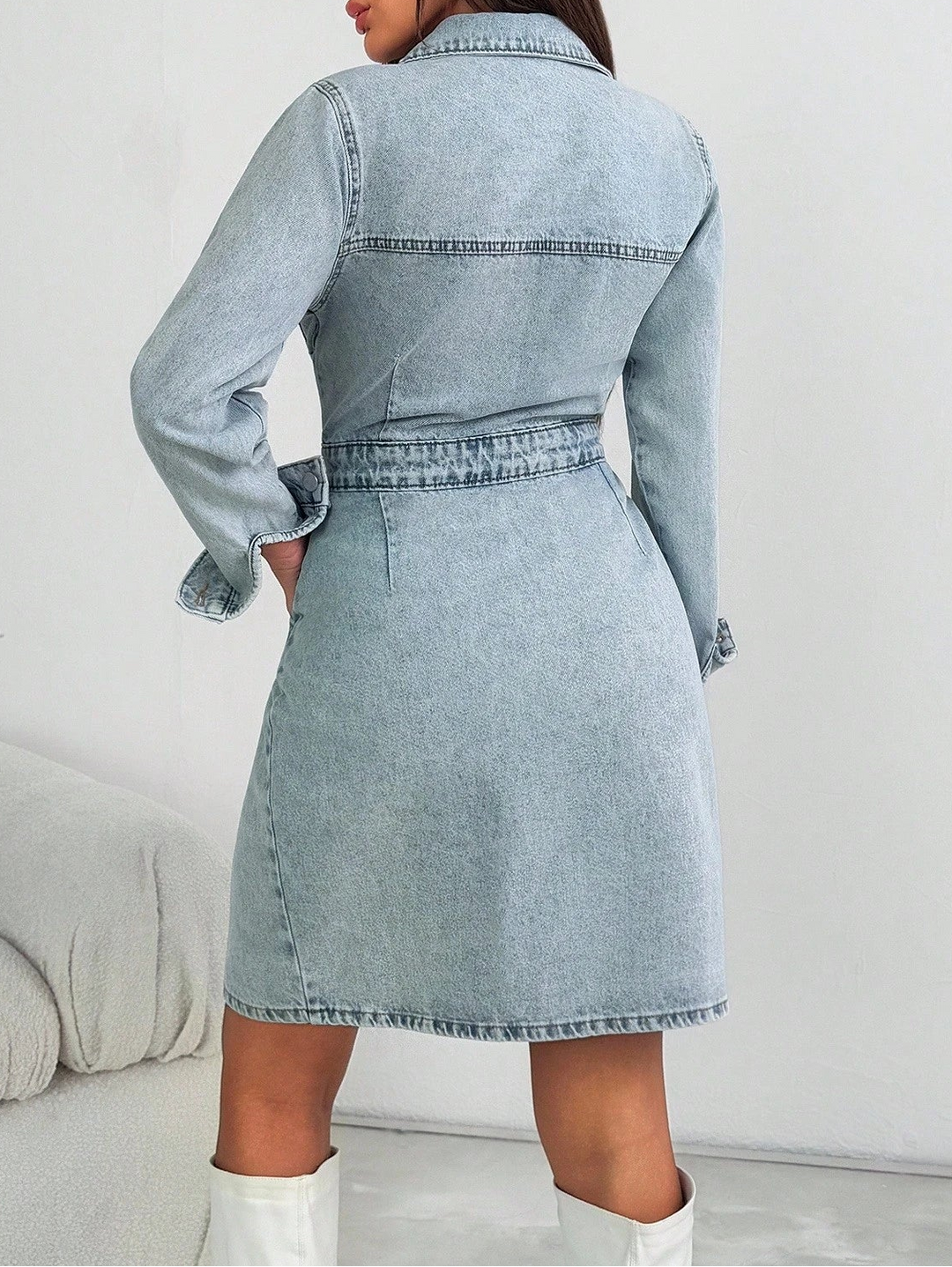 Rochie mini de blugi SHEIN, albastru