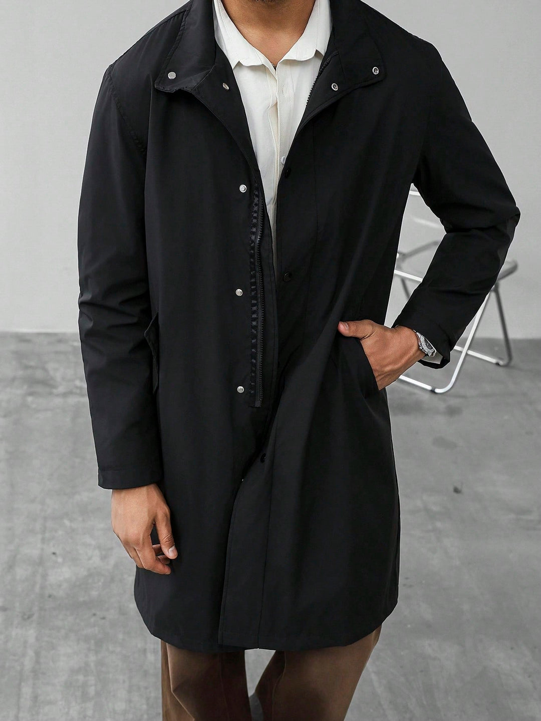 Trench SHEIN, negru