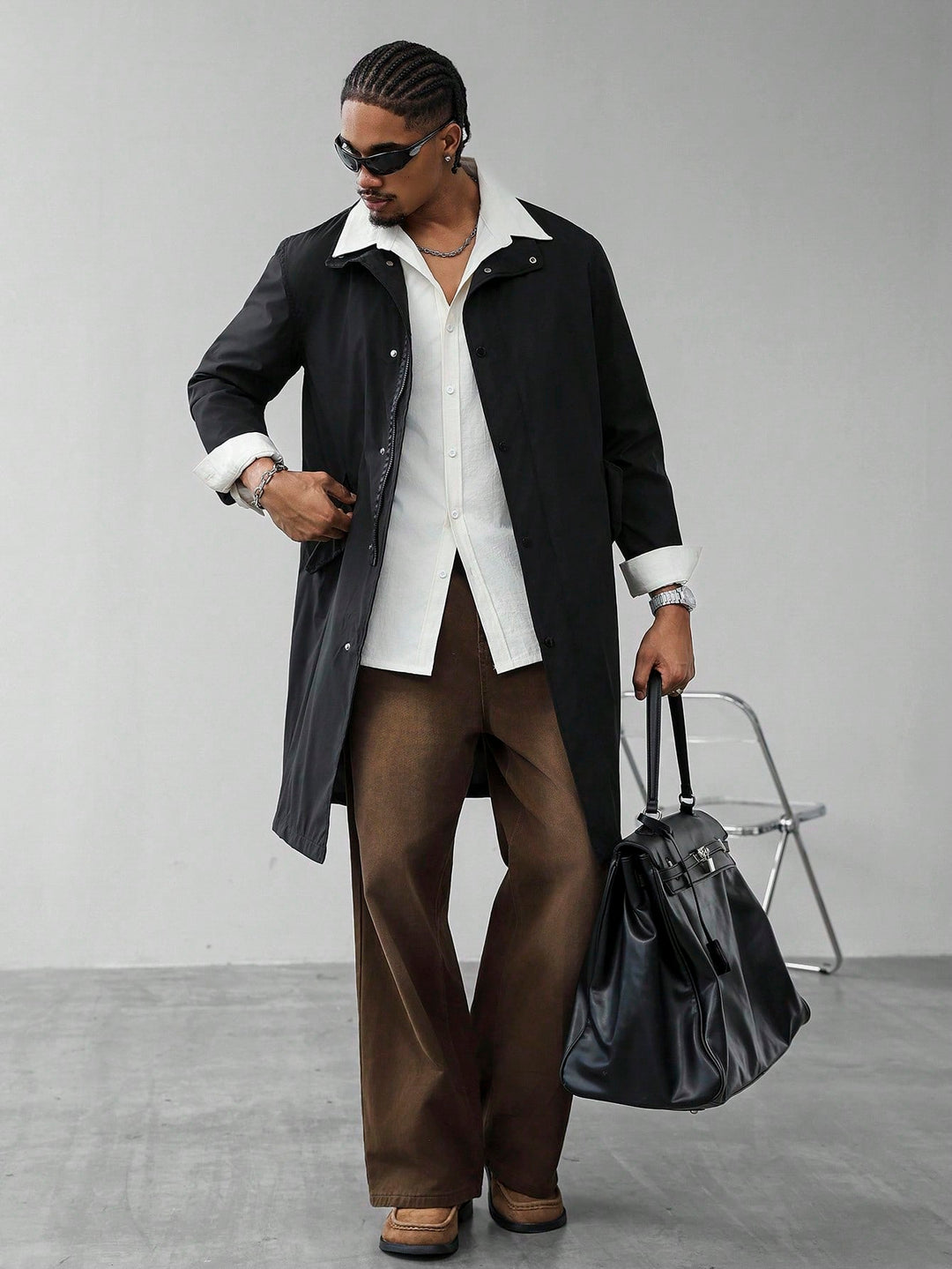 Trench SHEIN, negru