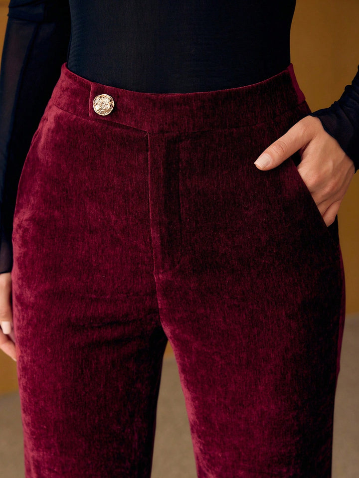 Pantalon SHEIN, vișiniu