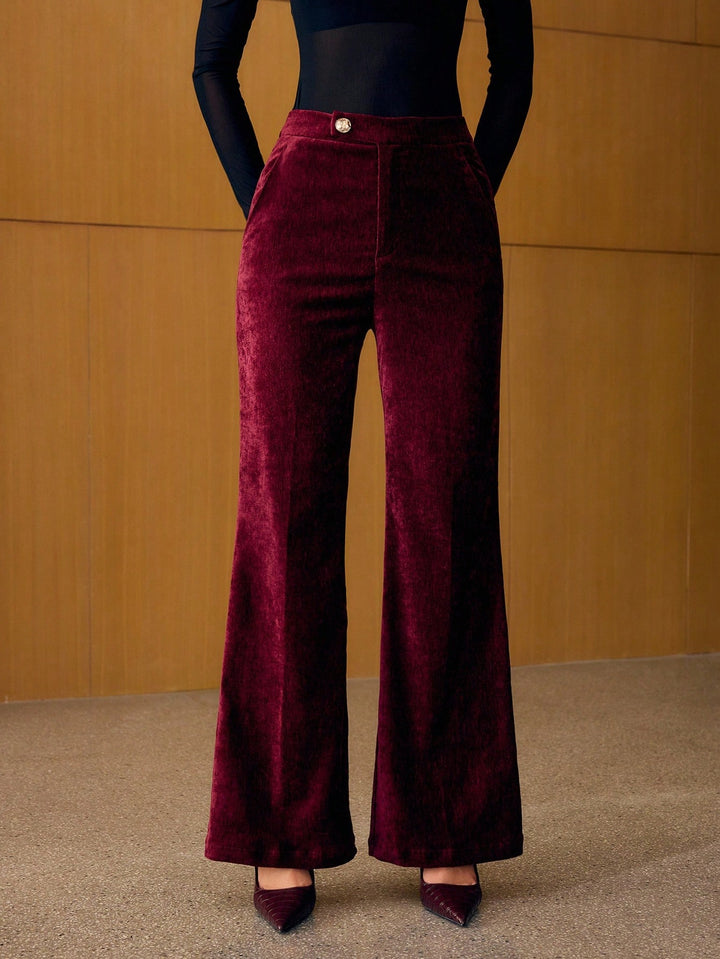 Pantalon SHEIN, vișiniu