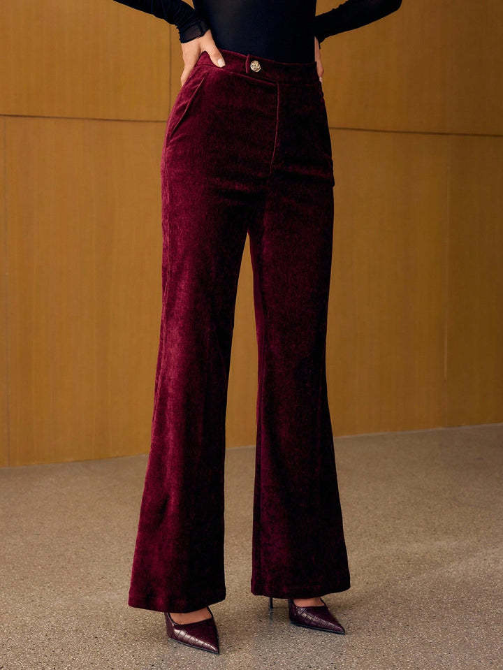 Pantalon SHEIN, vișiniu