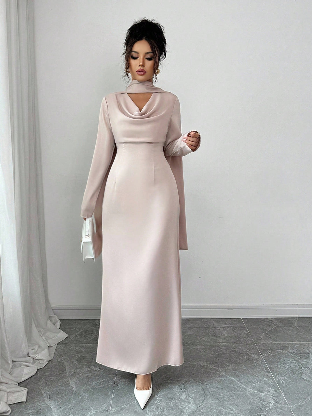 Rochie maxi SHEIN, auriu