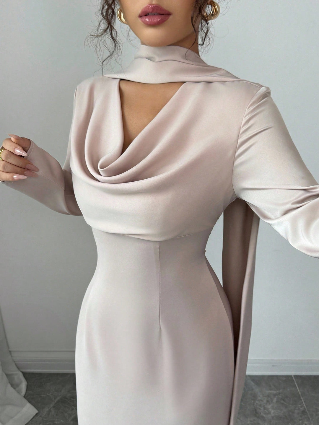 Rochie maxi SHEIN, auriu