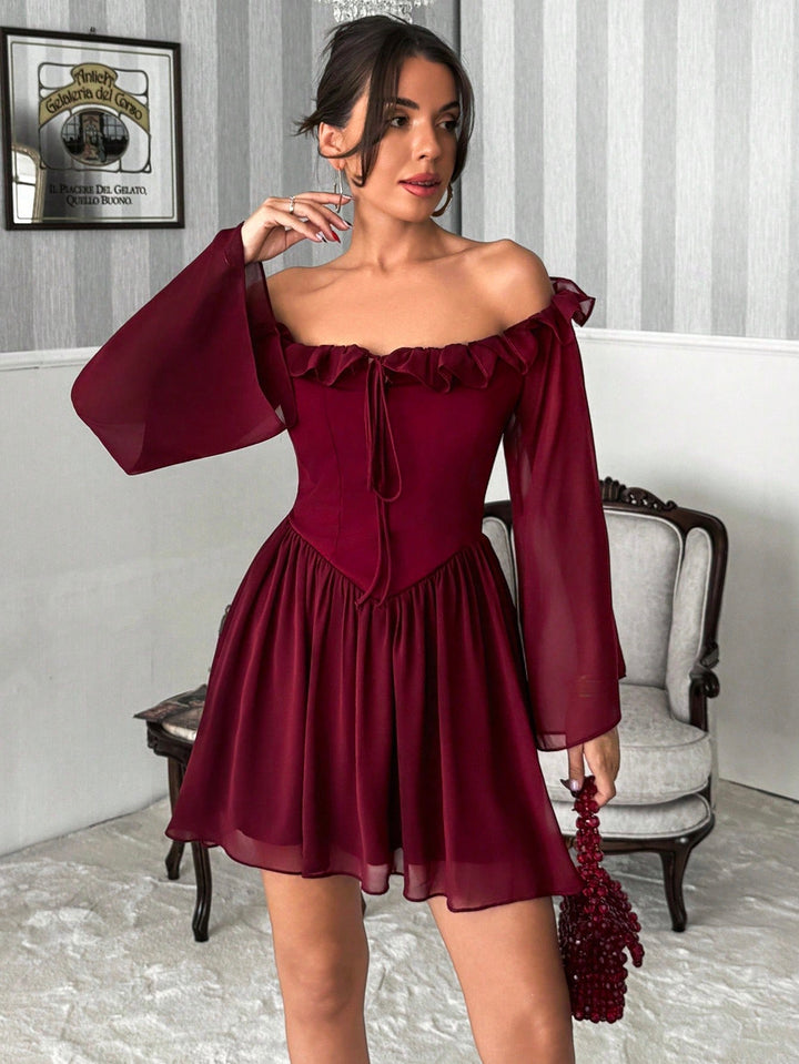 Rochie scurtă SHEIN, vișiniu